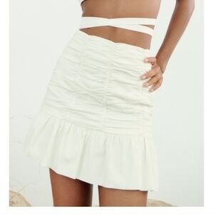 ZARA draped mini skirt